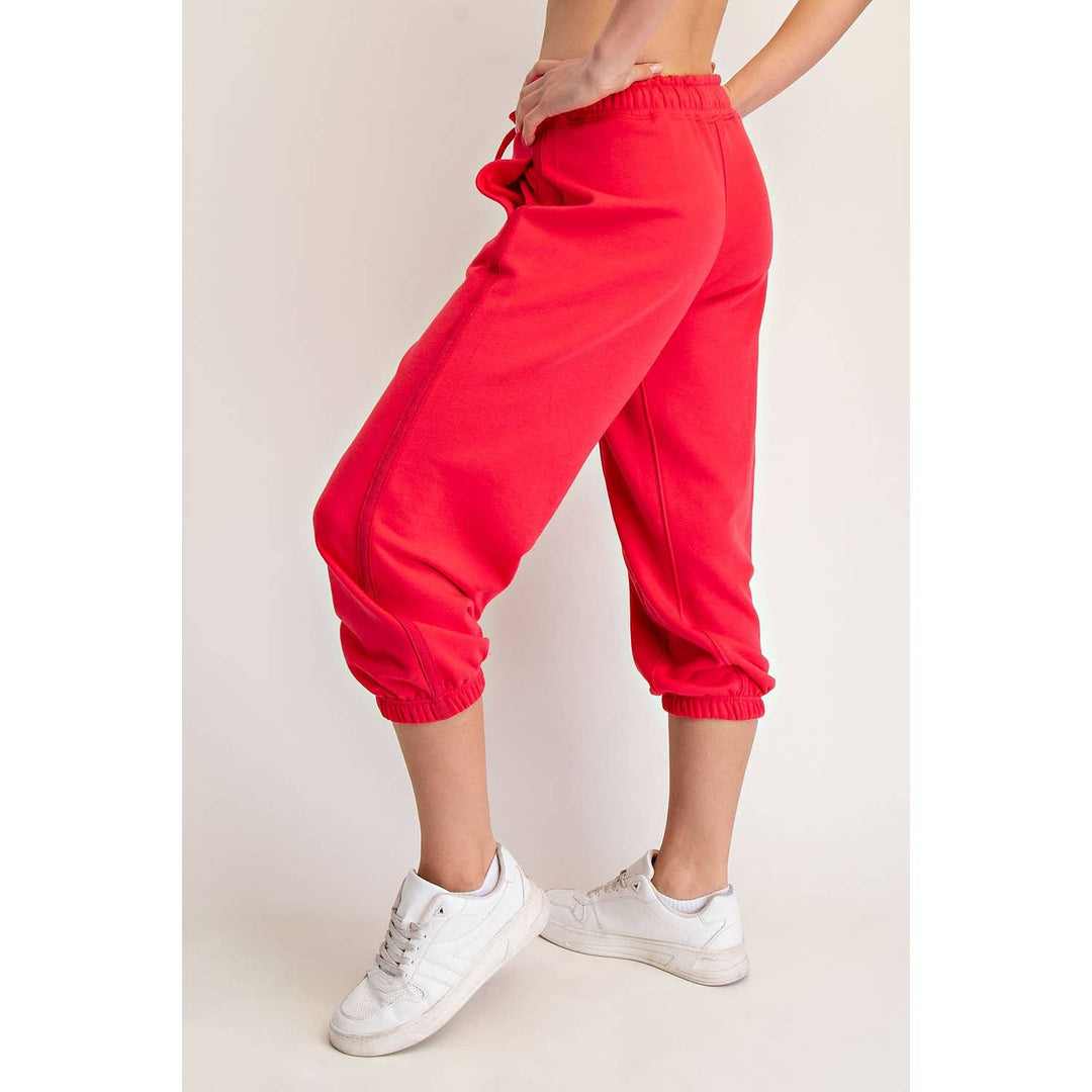 Lainey French Terry Cropped Joggers | Soft Relaxed Loungewear - Timber &amp; Velvet Boutique