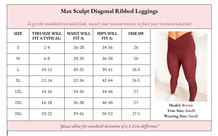 Max Sculpt Ribbed Leggings - Timber &amp; Velvet Boutique