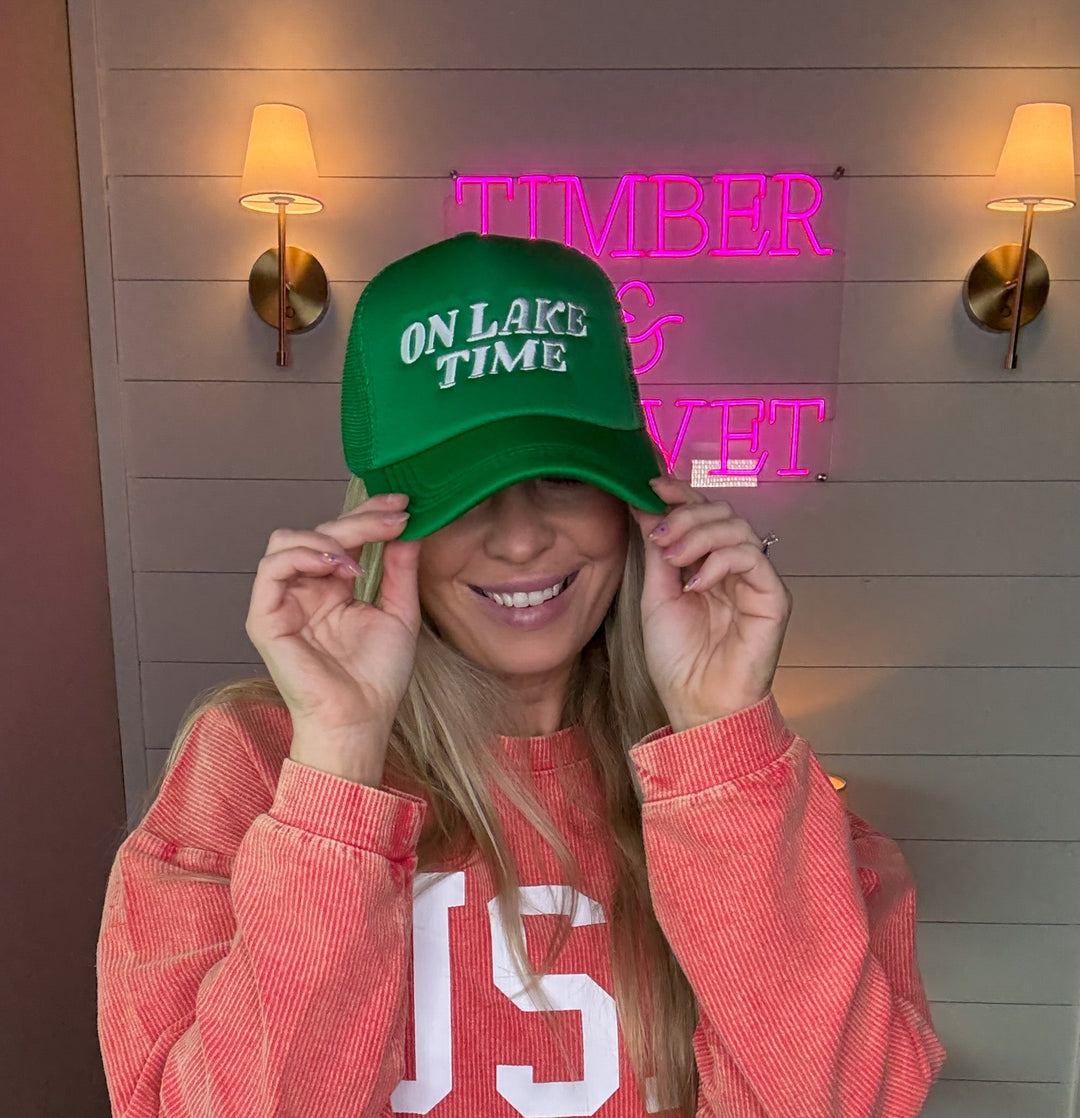 On Lake Time Trucker Hat - Timber &amp; Velvet Boutique