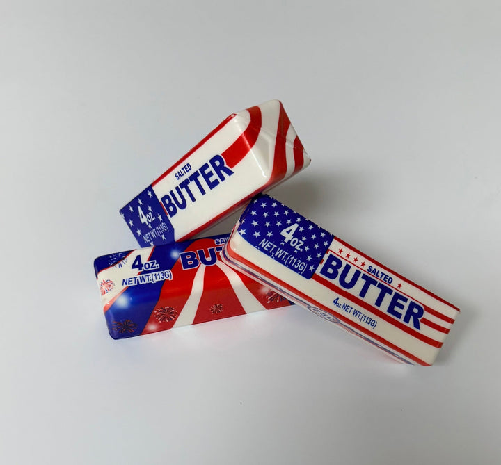 Patriotic Butter Squishy: Red, White &amp; Blue 4th of July Stress Toy - Timber &amp; Velvet Boutique