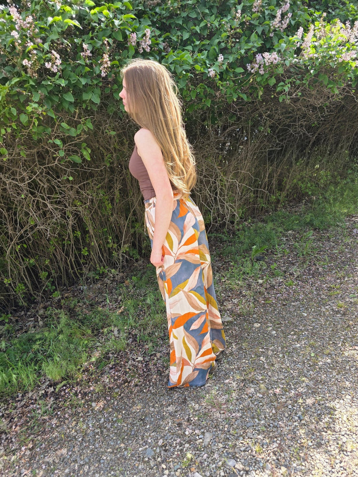 Pearl Tropical Print Smocked Wide Leg Pants - Timber &amp; Velvet Boutique