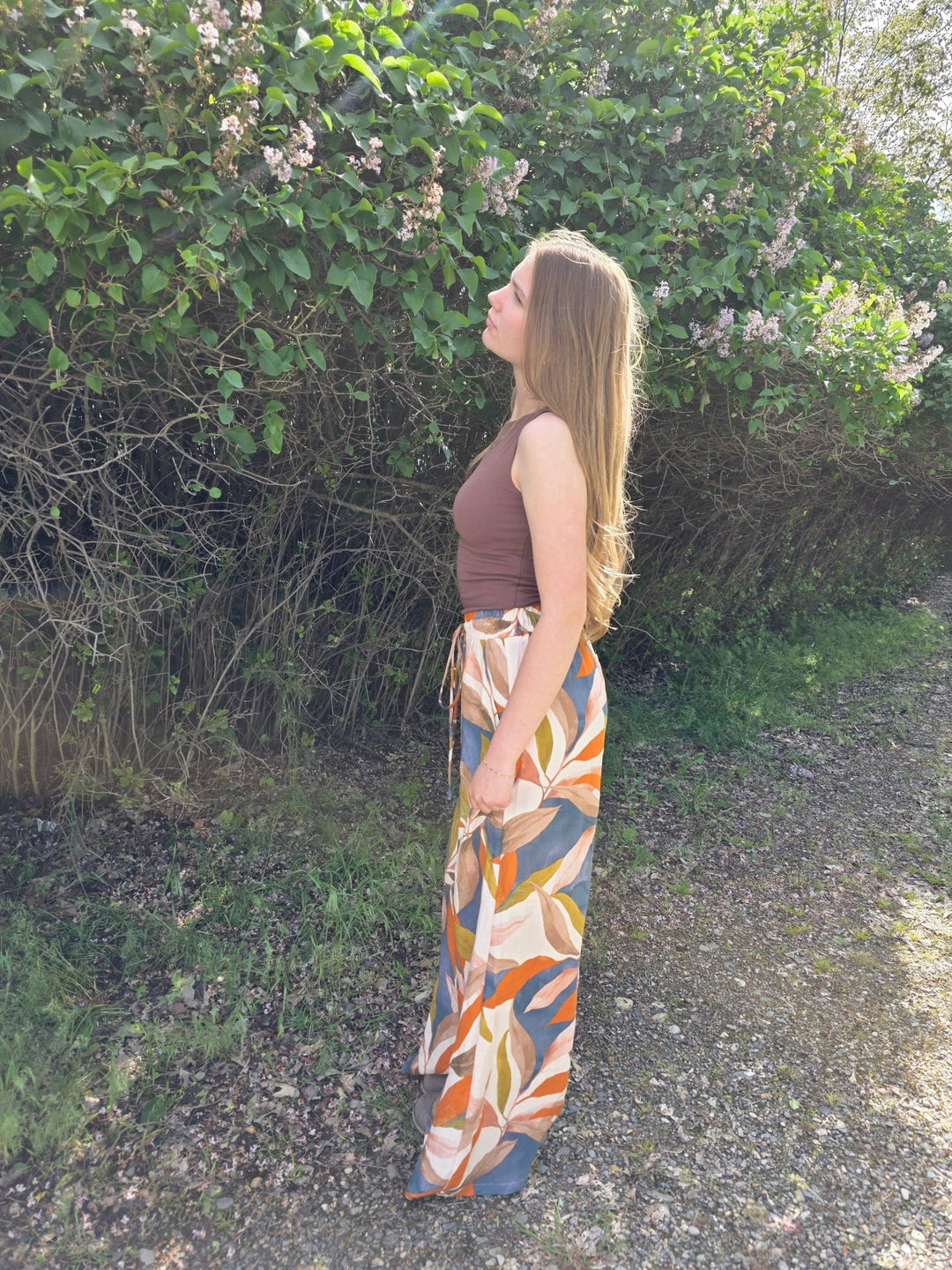 Pearl Tropical Print Smocked Wide Leg Pants - Timber &amp; Velvet Boutique
