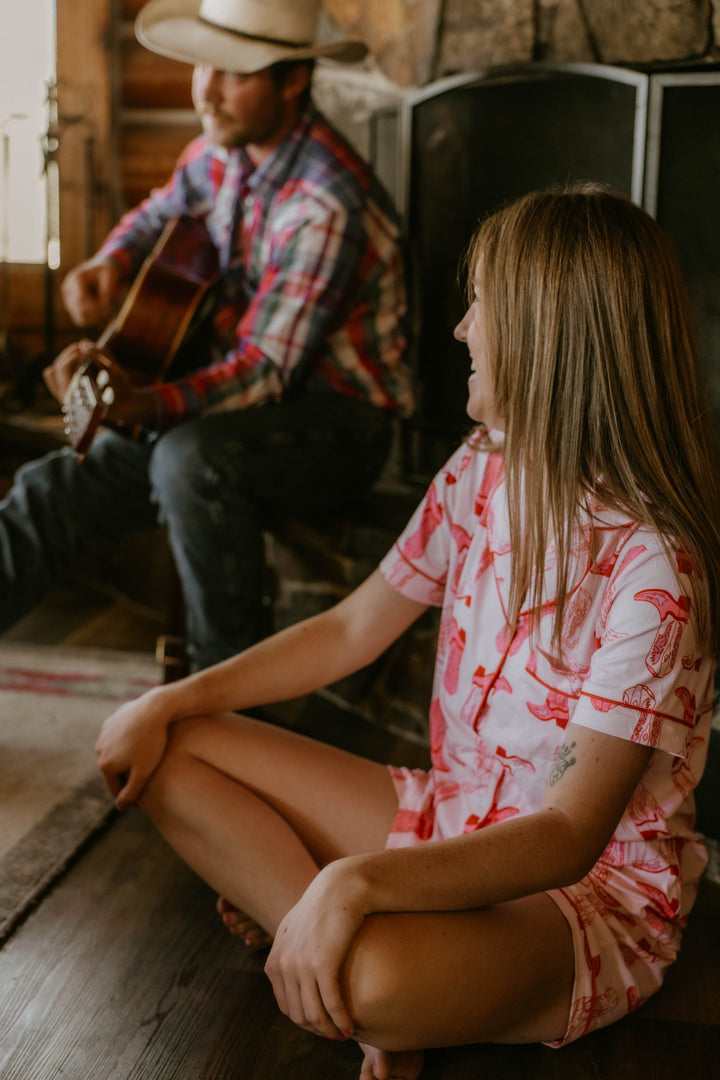 Pink Cowgirl Pajama Set - Timber &amp; Velvet Boutique