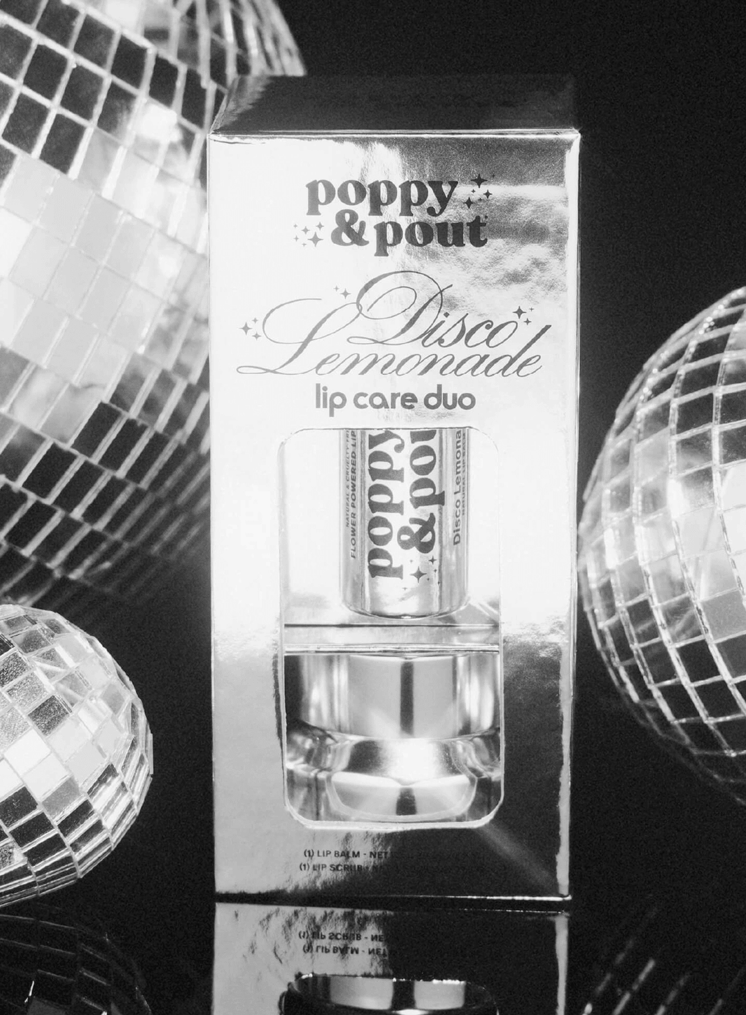 Poppy &amp; Pout Limited Edition Disco Lemonade Lip Care Duo | Natural Lip Balm &amp; Scrub Gift Set - Timber &amp; Velvet Boutique