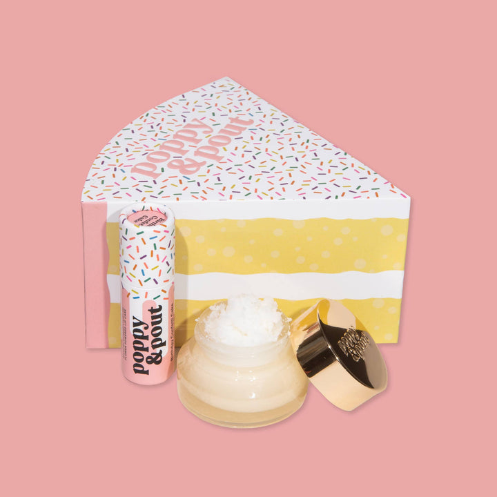 Poppy &amp; Pout Lip Care Duo - Birthday Confetti Cake - Timber &amp; Velvet Boutique