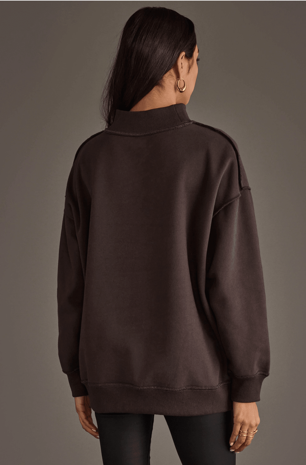 Reversible "Game Day" &amp; "Sunday Funday" Mock Neck Sweatshirt – Charcoal/Heather Grey - Timber &amp; Velvet Boutique