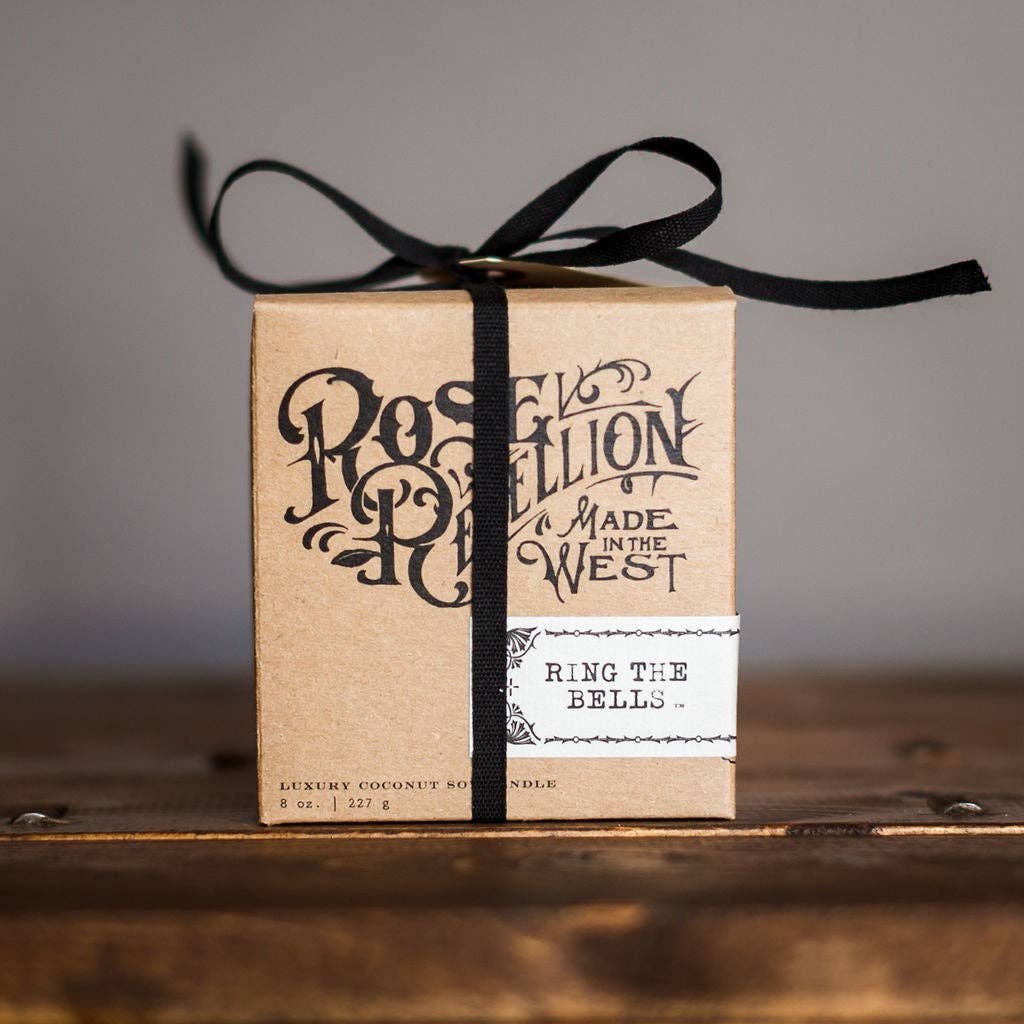 Ring The Bells Christmas Candle | Western Holiday Scented Candle - 8 oz - Timber &amp; Velvet Boutique