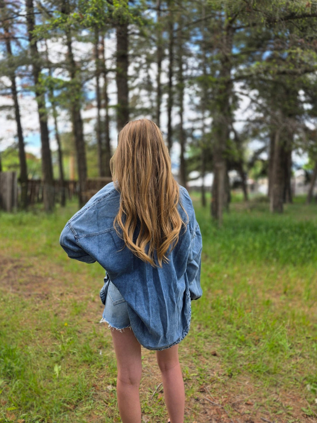 Shiloh Oversized Washed Lyocell Denim Button - Down Shirt - Timber &amp; Velvet Boutique