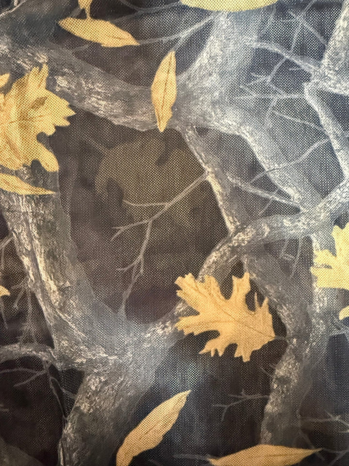 The Autumn Maple Camo Sheer Mesh Long Sleeve Top - Timber &amp; Velvet Boutique