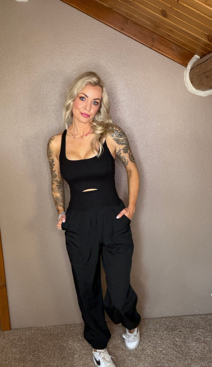 The Cameron Active Jumpsuit - Black - Timber &amp; Velvet Boutique