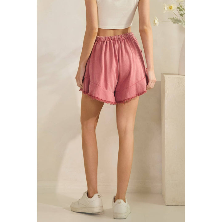 The Claudie Sunset Mineral Wash Frayed Cotton Shorts - Timber &amp; Velvet Boutique