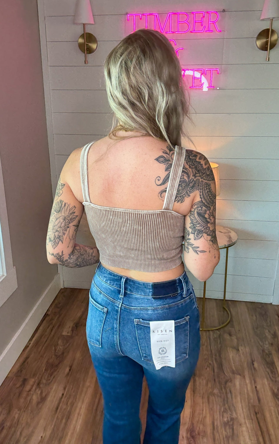 The Drift Ribbed Bralette Tank - Timber &amp; Velvet Boutique