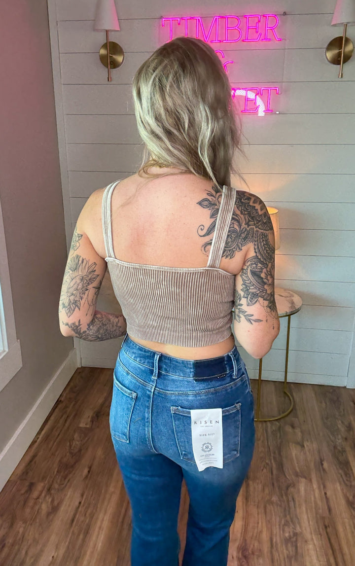 The Drift Ribbed Bralette Tank - Timber &amp; Velvet Boutique