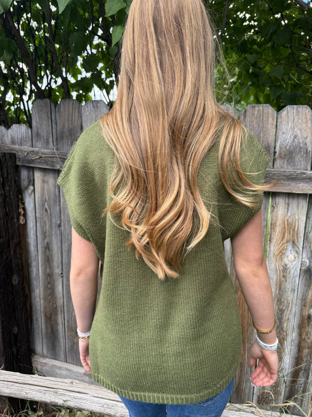 The Eden Knit Sweater Vest - Olive Green - Timber &amp; Velvet Boutique