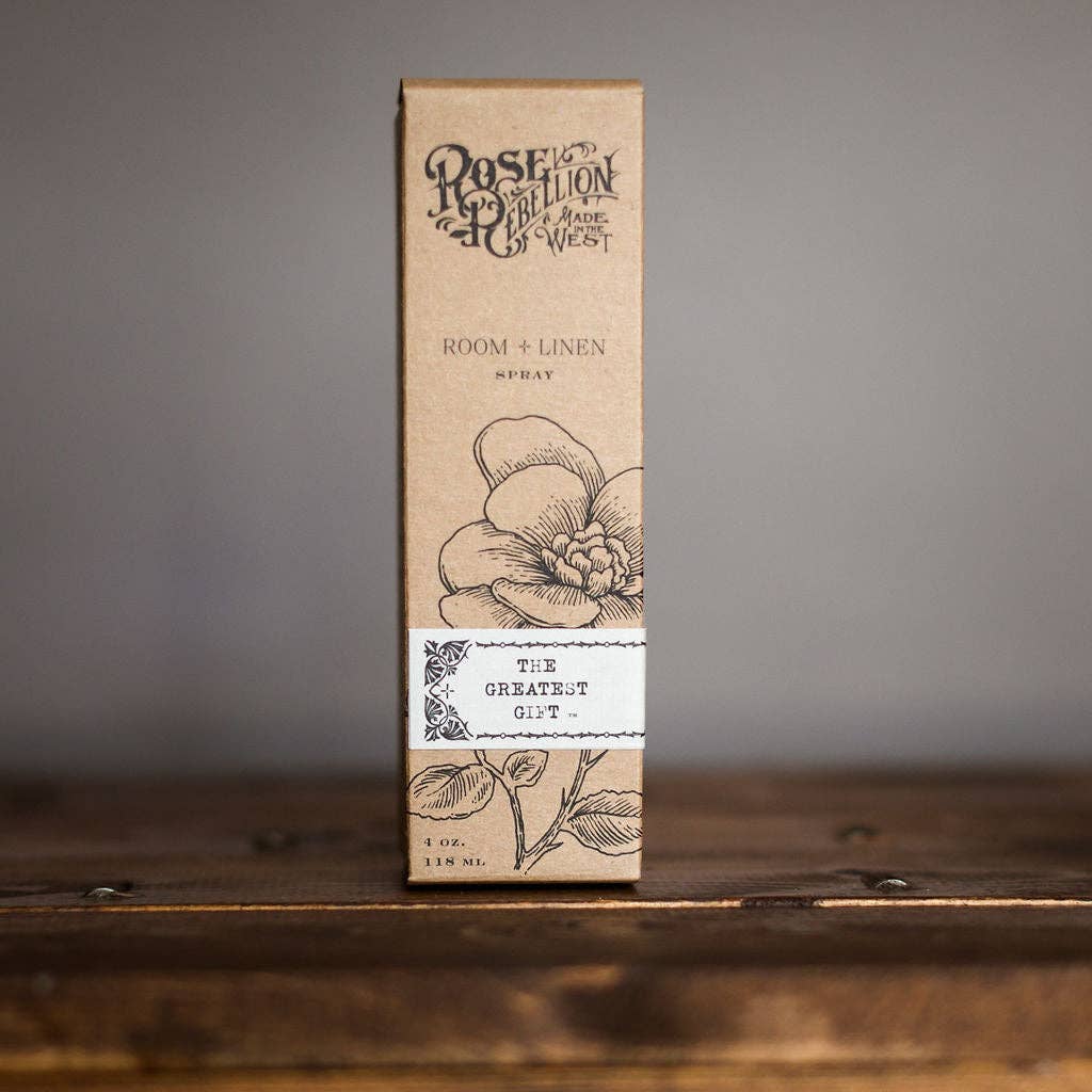 The Greatest Gift | Cinnamon &amp; Vanilla Bean Room + Linen Spray (4oz) - Timber &amp; Velvet Boutique