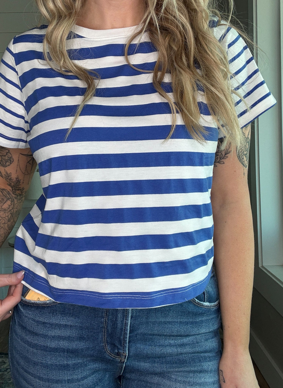 The Harper Striped Tee - Timber &amp; Velvet Boutique