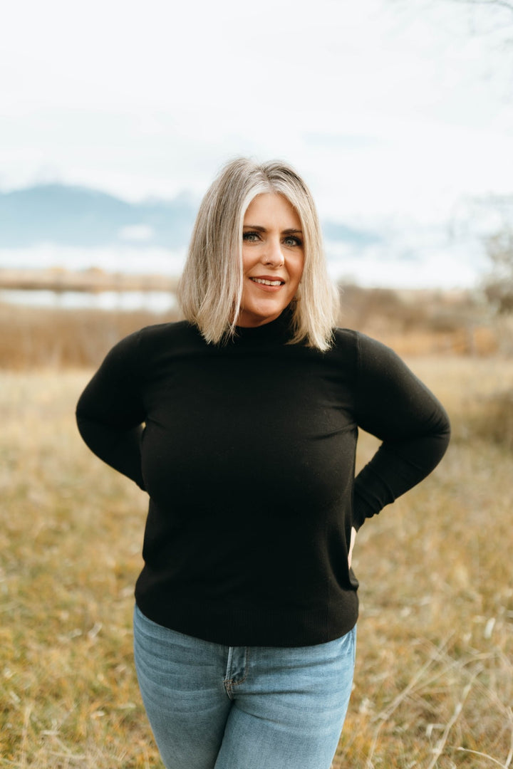 The Ivy Mock Neck Top - Timber &amp; Velvet Boutique