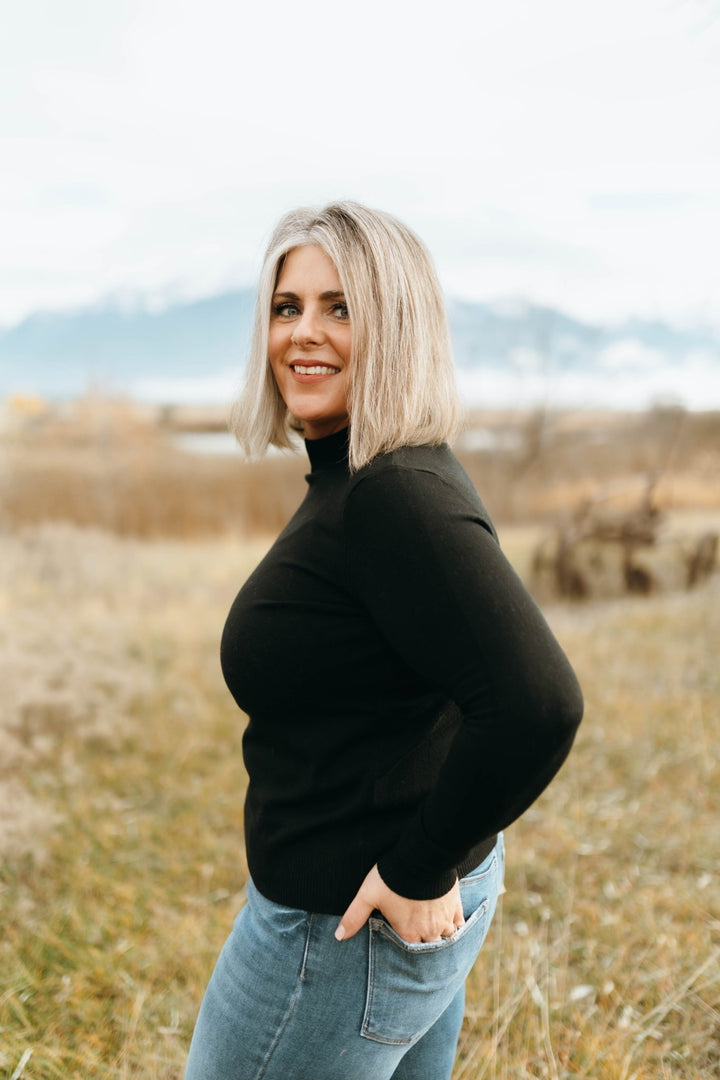 The Ivy Mock Neck Top - Timber &amp; Velvet Boutique