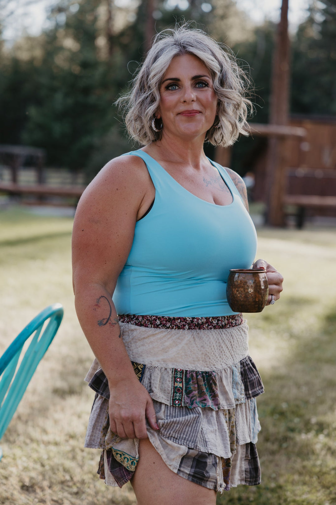 The Kendall Buttery Soft Smoothing Tank – Raindrop Blue - Timber & Velvet Boutique