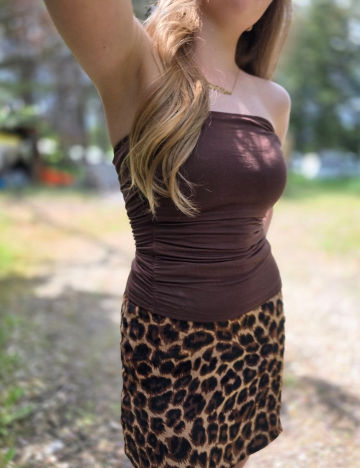 The Kianna Reversible Ruched Tube Top – Seamless Strapless Bodice - Timber &amp; Velvet Boutique