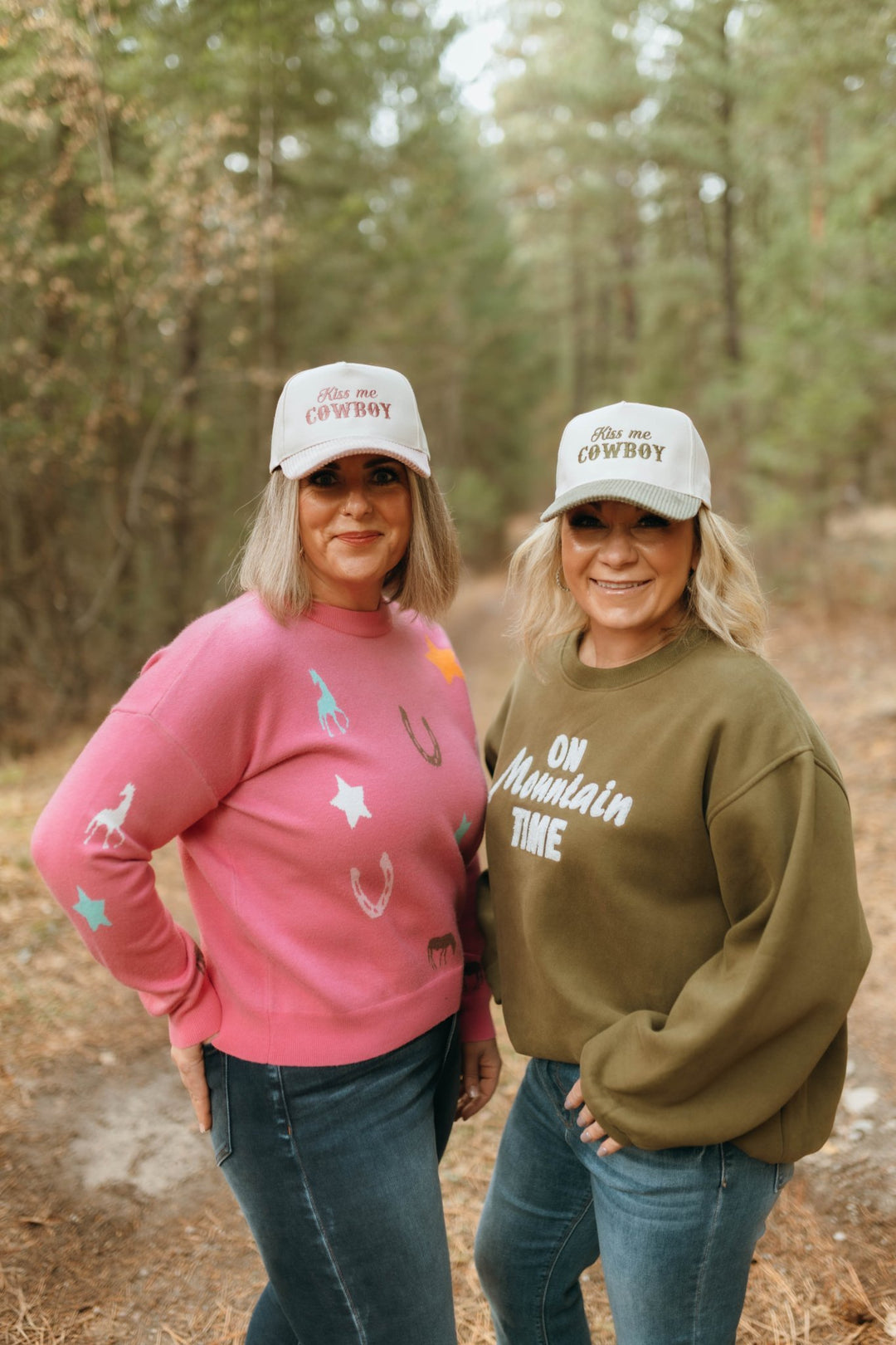 The Kiss Me Cowboy Trucker Hat - Timber &amp; Velvet Boutique