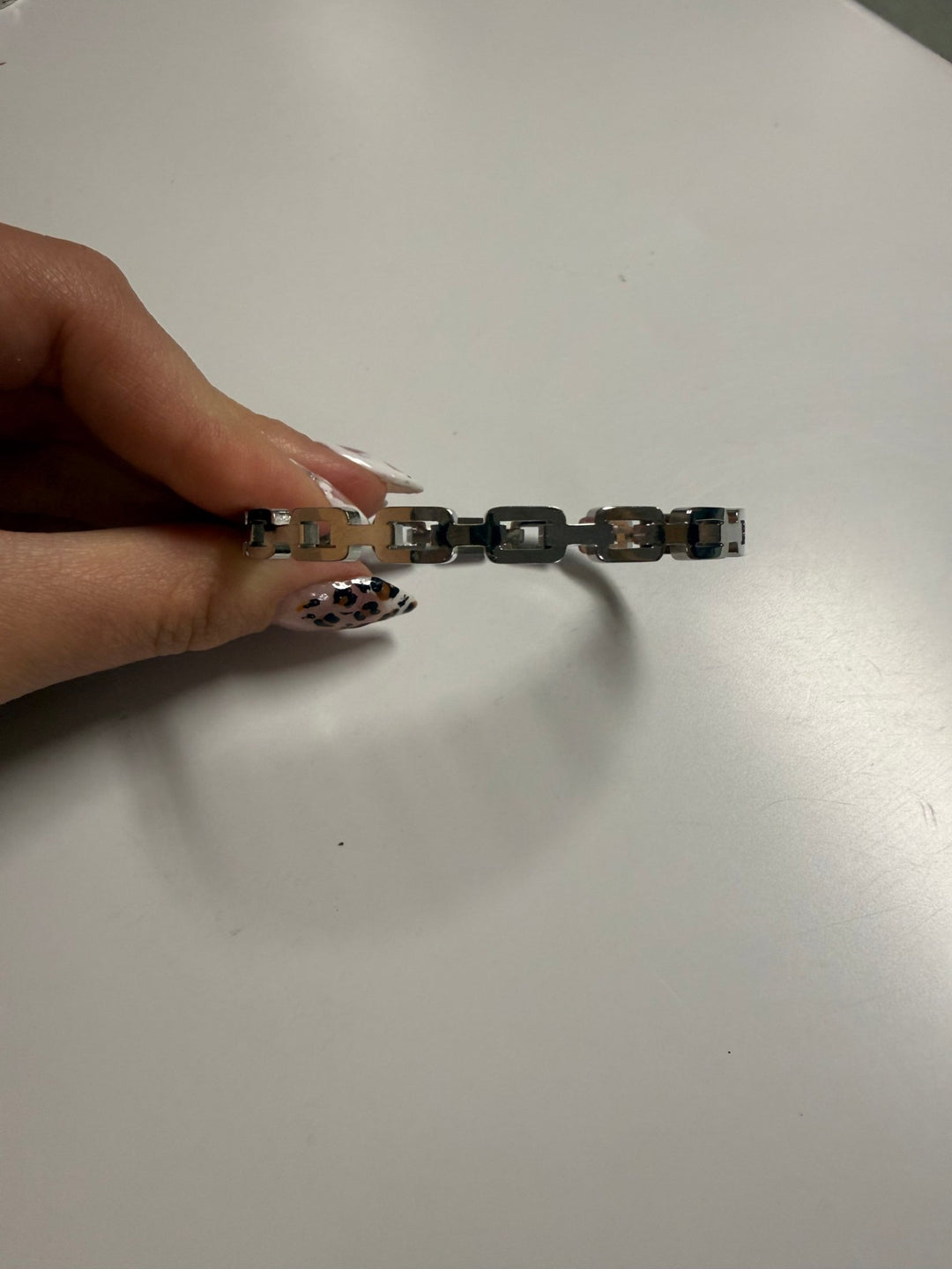 The Kristine Silver Rhinestone Link Bangle - Timber &amp; Velvet Boutique