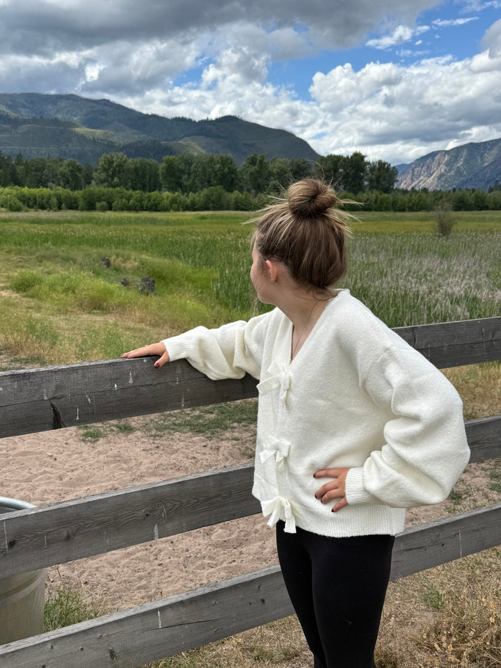 The Lettie Bow Cardigan - Timber &amp; Velvet Boutique