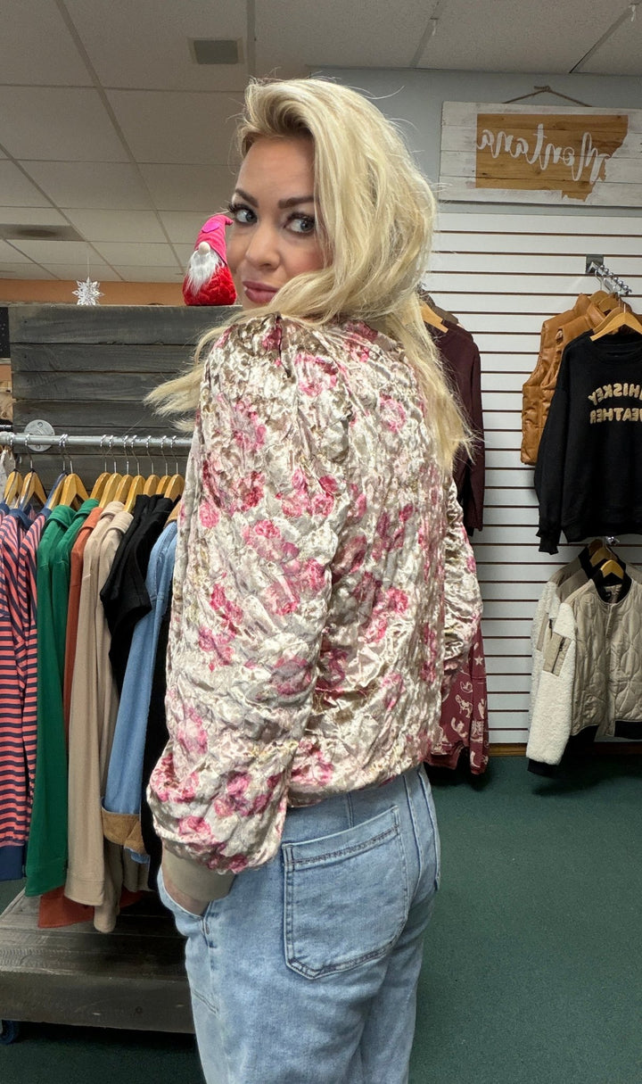 The Loretta Velvet Bomber Jacket - Timber &amp; Velvet Boutique