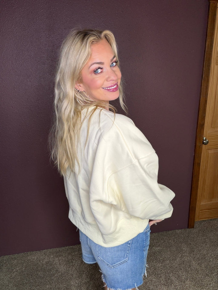 The Lucky Duck Crop Sweatshirt - Timber &amp; Velvet Boutique