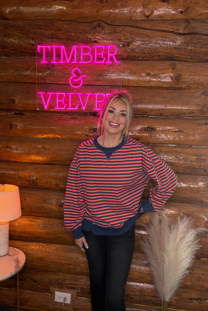 The Lucy Stripe Top - Timber &amp; Velvet Boutique