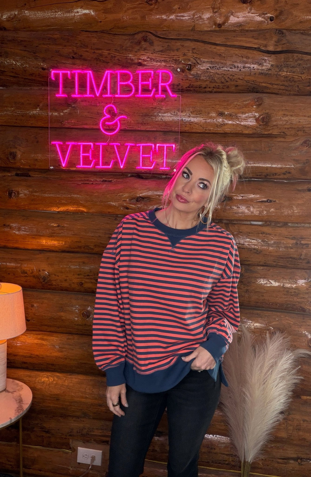 The Lucy Stripe Top - Timber & Velvet Boutique