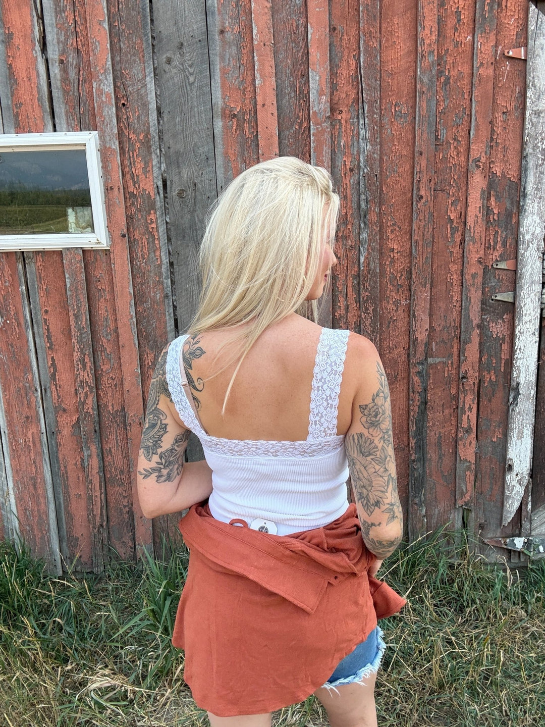 The Meadow Lace Tank - Timber &amp; Velvet Boutique