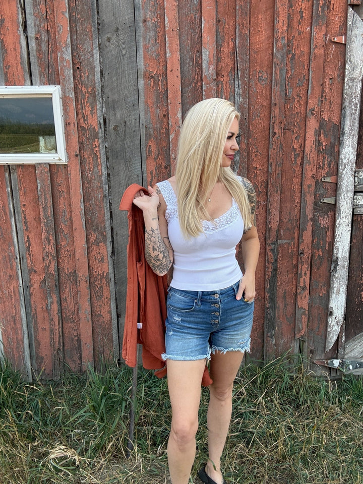 The Meadow Lace Tank - Timber &amp; Velvet Boutique