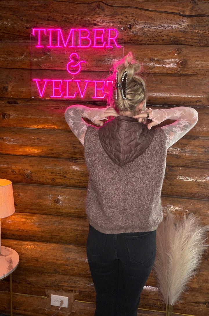 The Morgan Hooded Vest - Timber &amp; Velvet Boutique