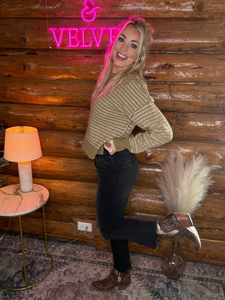 The Olive Knit Sweater - Timber &amp; Velvet Boutique