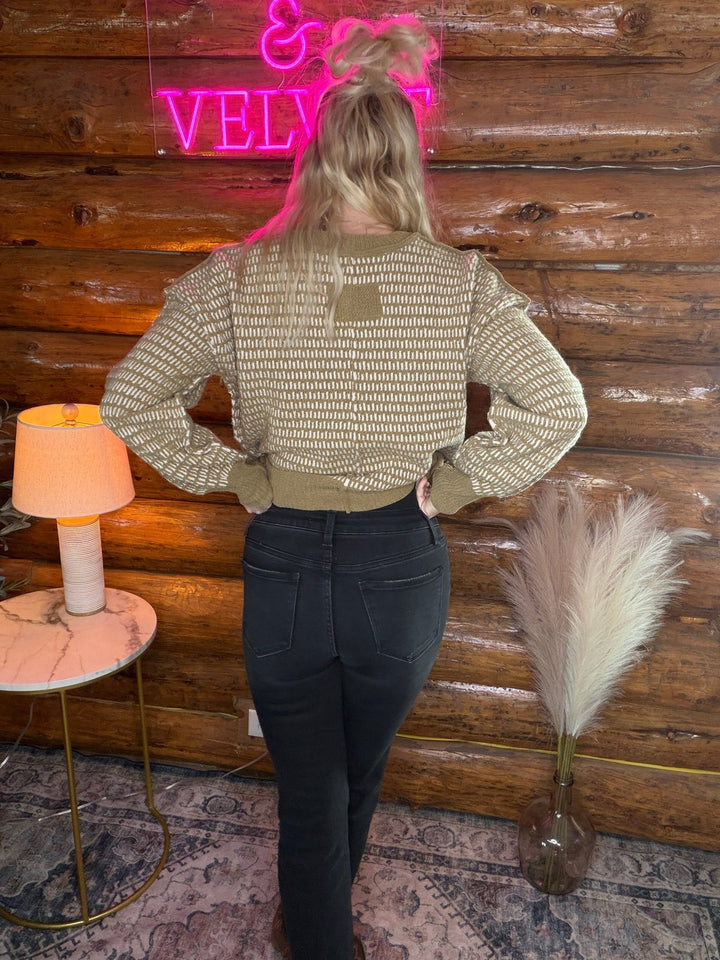 The Olive Knit Sweater - Timber &amp; Velvet Boutique