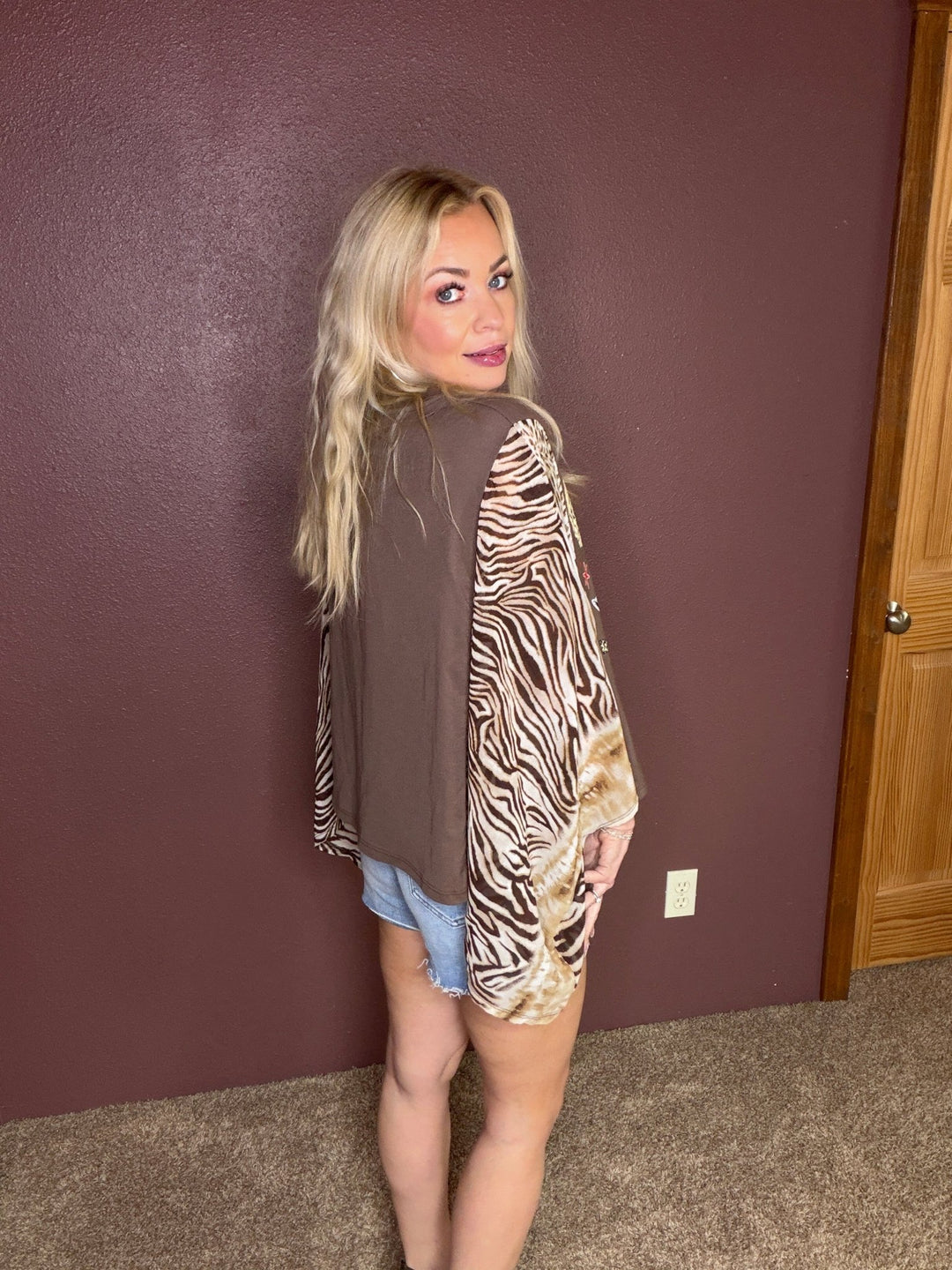 The Outlaw Mixed Media Tee - Timber &amp; Velvet Boutique