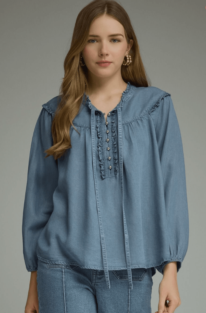 The Phoebe Boho Ruffle Blouse - Timber &amp; Velvet Boutique
