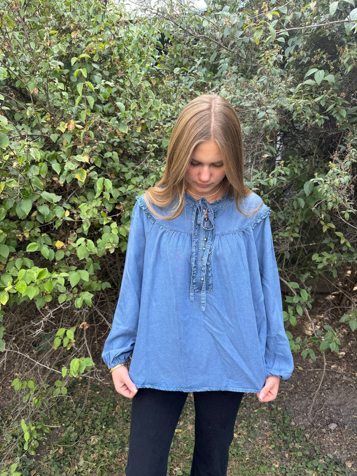 The Phoebe Boho Ruffle Blouse - Timber &amp; Velvet Boutique
