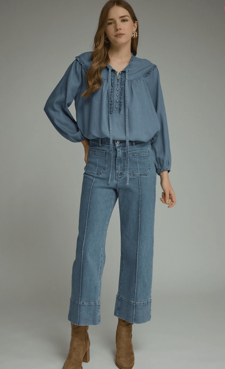 The Phoebe Boho Ruffle Blouse - Timber &amp; Velvet Boutique