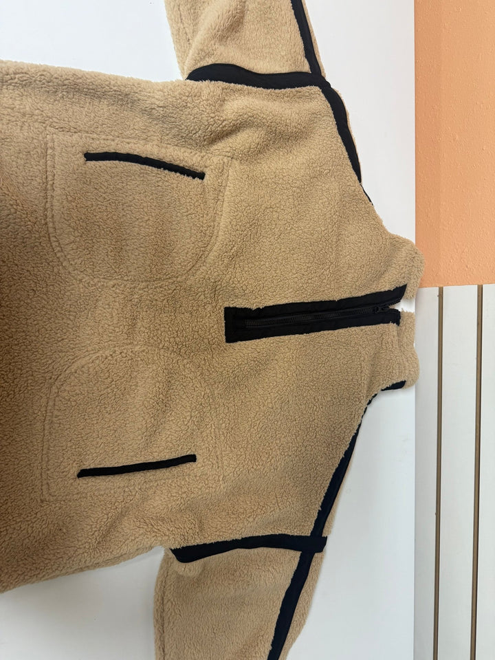 The Sabrina Half-Zip Sherpa Jacket – Adjustable Waist Fleece Pullover - Timber &amp; Velvet Boutique