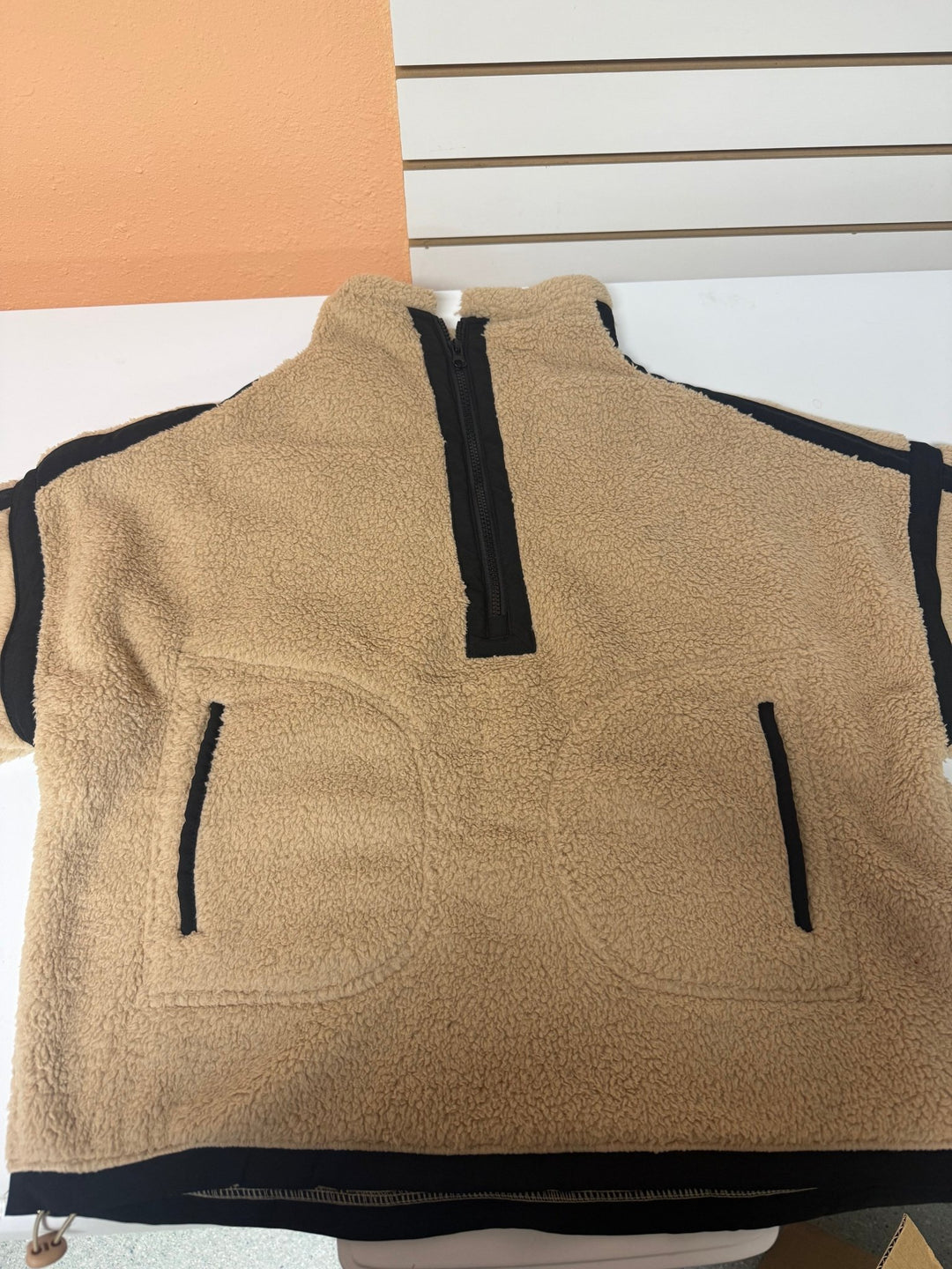 The Sabrina Half-Zip Sherpa Jacket – Adjustable Waist Fleece Pullover - Timber &amp; Velvet Boutique