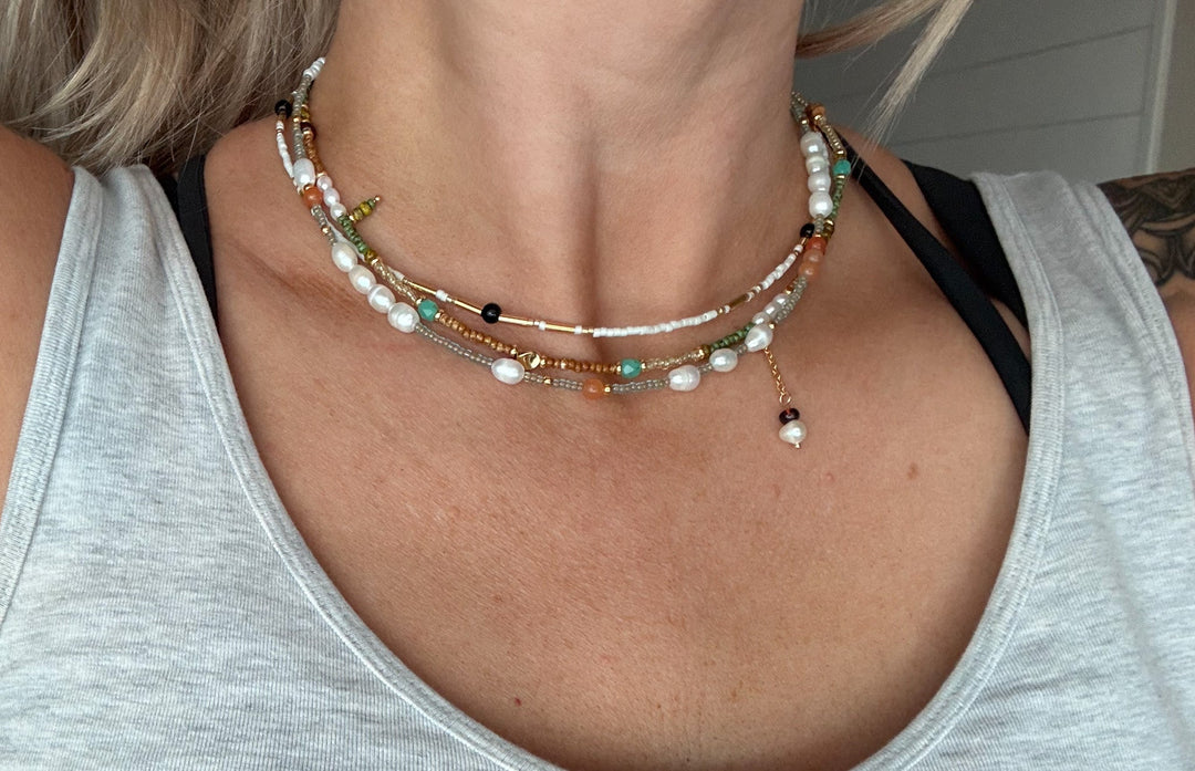 The Timber Trio - Juliette Bohemian Beaded Stack Necklaces - Timber & Velvet Boutique