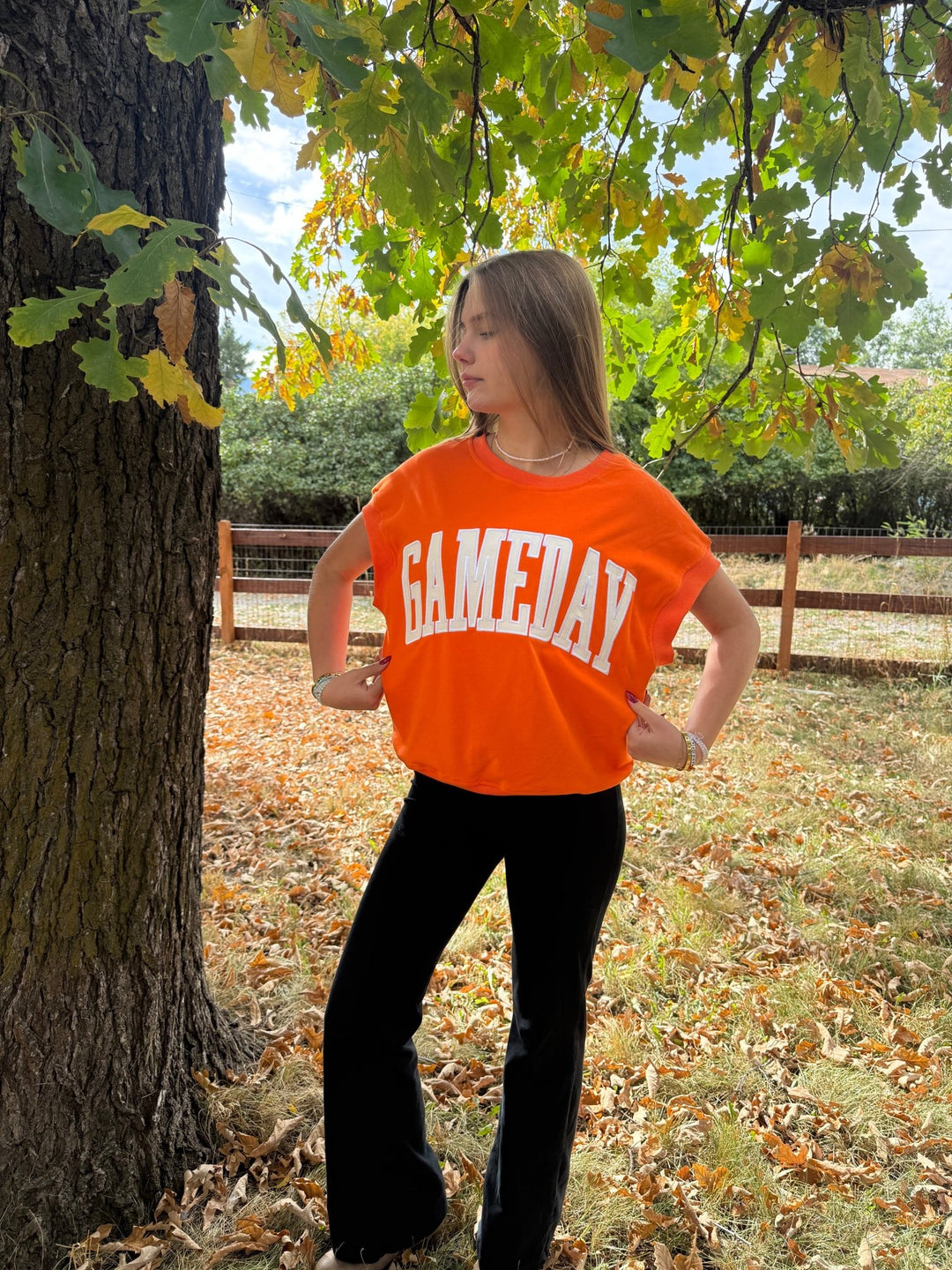 The Ultimate Game Day Short Sleeve Varsity Sweatshirt / Multiple Colors - Timber & Velvet Boutique